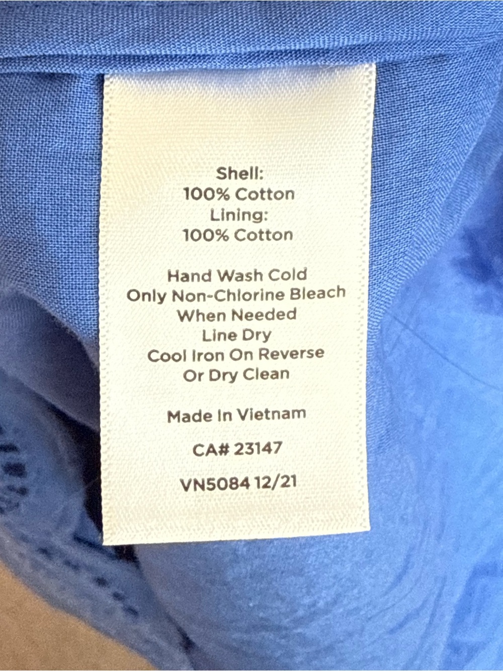 Talbots Cornflower Blue Ruffle Eyelet A-Line Dress Square Neck - Picture 4 of 4